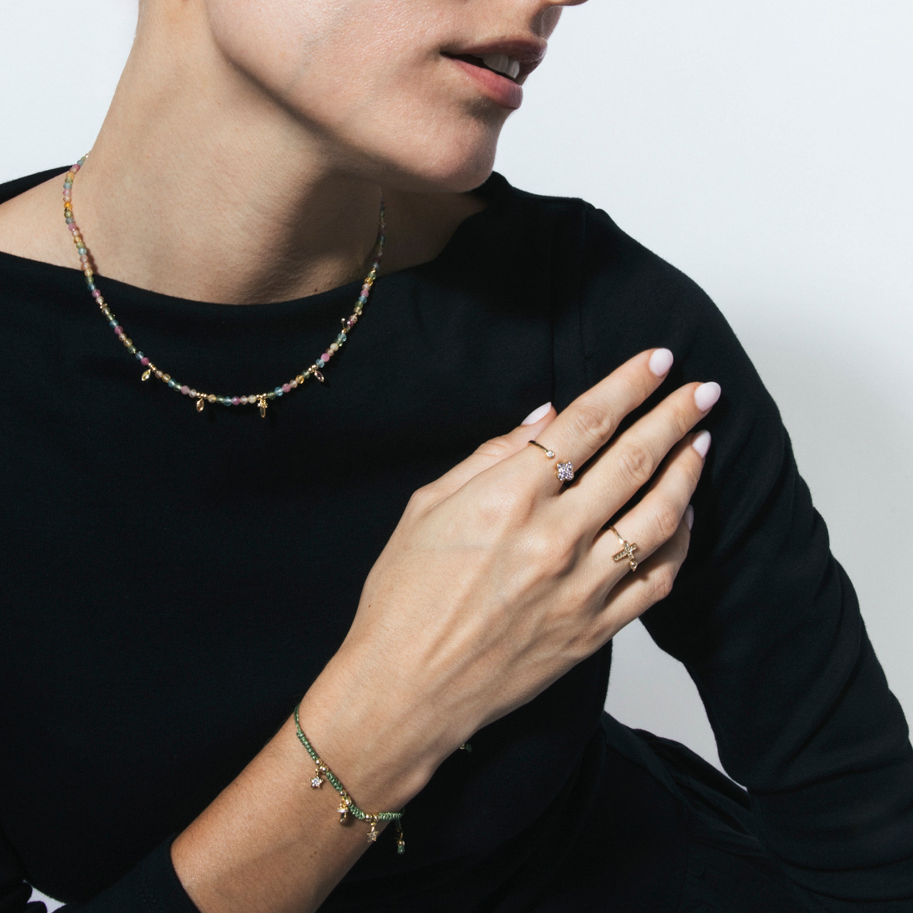 Anillo de Plata de Ley 925 y Circonita Brillante acabado en oro amarillo 18k - Dracka